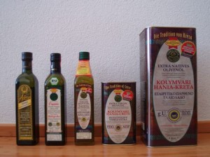 Die Auswahl an Olivenölen